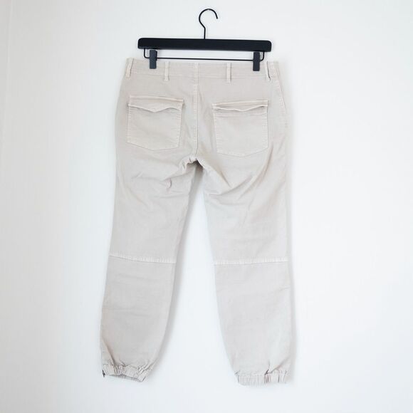 Nili Lotan Cropped French Military Capri Jogger Pant Eggshell Ivory Size 8 - Picture 4 of 10